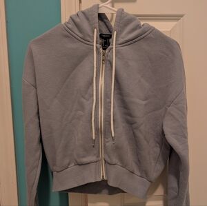 Forever 21 Blue Zip Up Hoodie